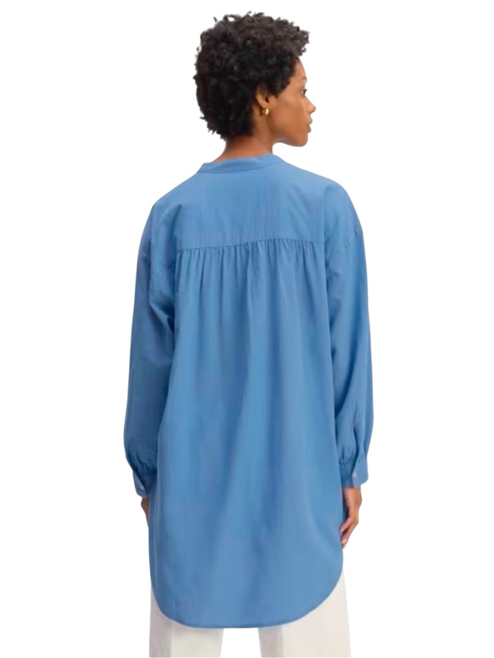 NWT Everlane Gauze Oversized Button Up Shirt Blue Opal Womens Size Large / XL - Picture 7 of 15